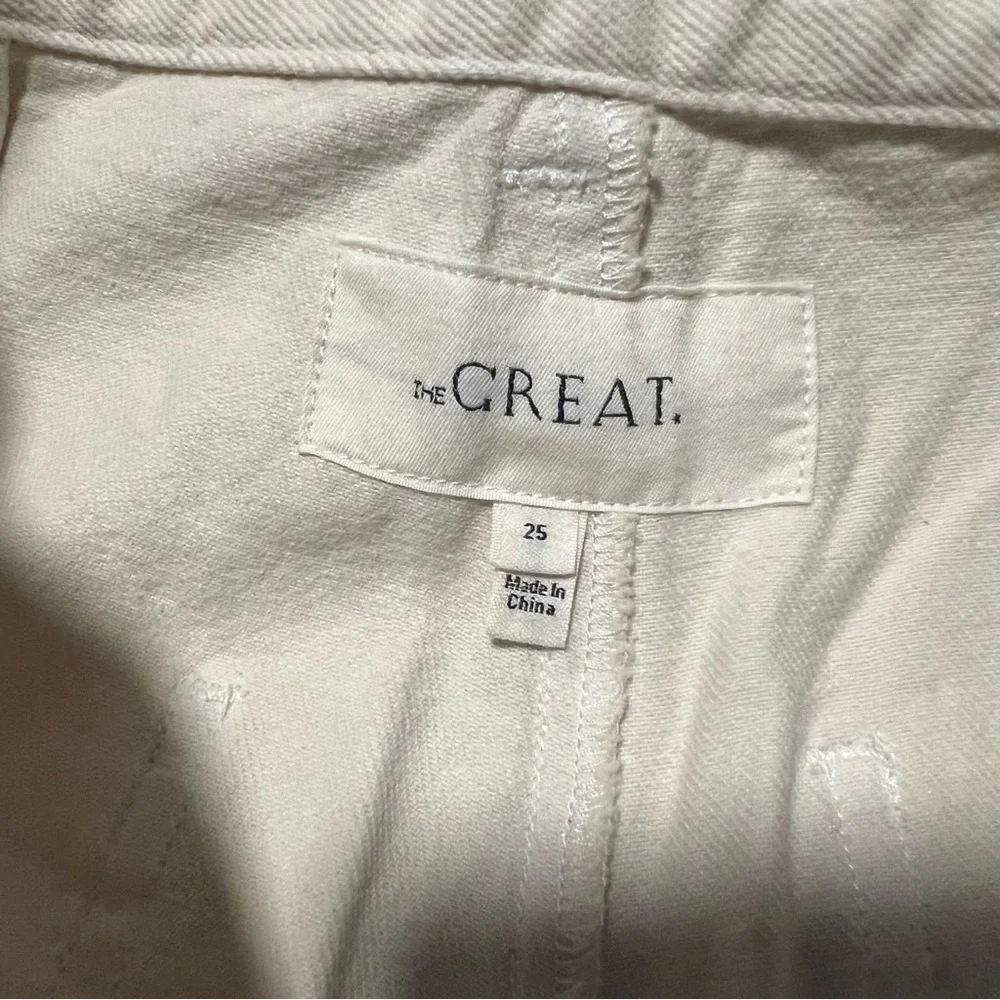 THE GREAT. Off-White Flare Jeans - Picture 7 of 9